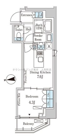 パークアクシス三番町の物件間取画像